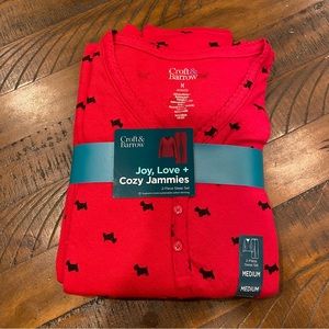 NWT. Croft & Barrow, 2-piece pajamas. Medium.